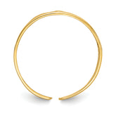 14K Yellow Gold Polished Floral Toe Ring, 3-6 mm Band Width